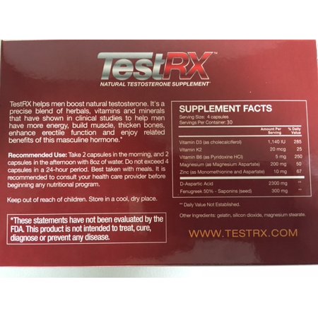 TestRX Ingredients