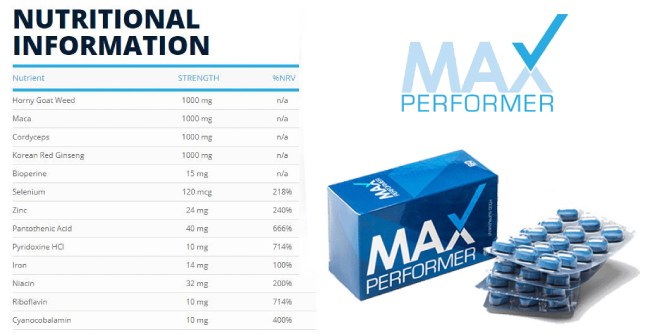 max performer supplement facts